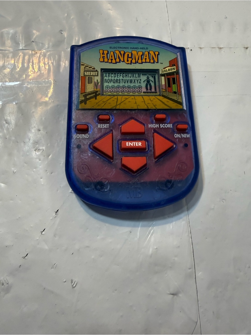 vintage 1995 Milton Bradley Electronic Handheld Hangman game